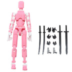 T13 Action Figure 3D Printed Multi-Jointed Movable Titan 13 Lucky Dummy Nova Robot Action Figure Desktop Assembly Completed Gift