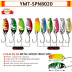 7/9/10Pcs Trout Bait 2.5g/2.6g/3g/3.2g/3.5g/5g Metal Spoon Fishing Lure Wobbler Casting Jigging Tackle Accessories Pesca Chub