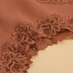FINETOO 3Pcs Women Cotton Underwear Panties Sexy Lace Brazilian Briefs Low Waist Floral Solid Color G-string Breathable Lingerie