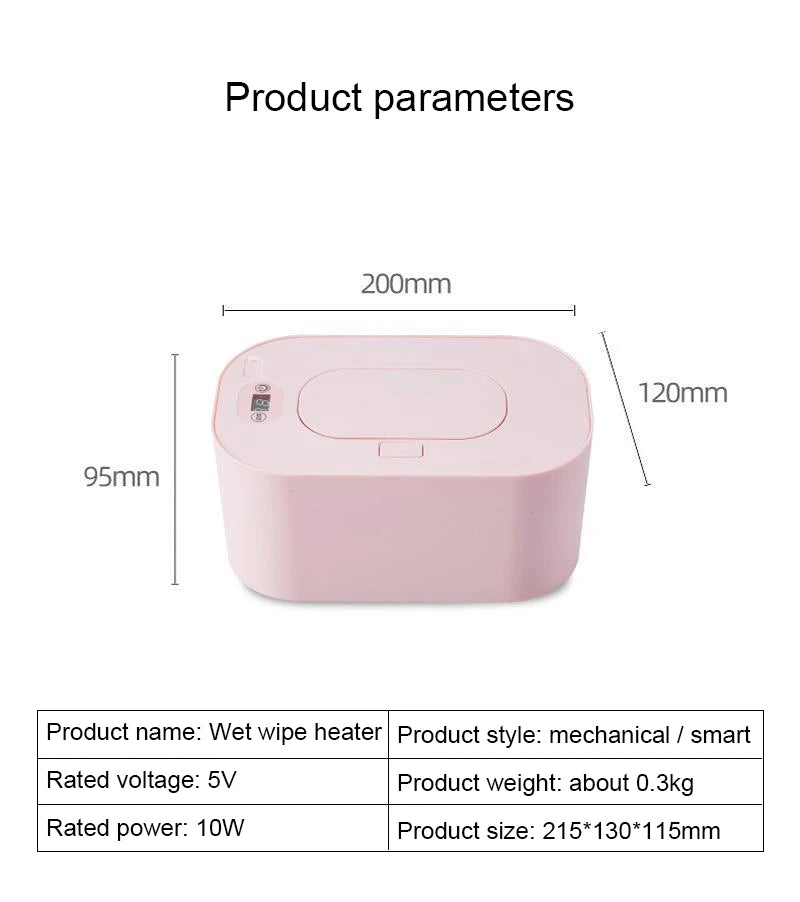 DMWD USB Wet Wipes Warmer Baby Wipe Heater Towel Dispenser Napkin Heating Box Home Car Use Wipe Warmer Case Disinfecting Wipes