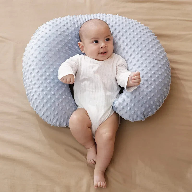 Soft Breathable Nursing Pillow Solid Color Back Support Cushion Baby Feeding Pillow Comfortable Nursing Aid Maternity Essential