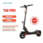 JOYOR T6E PRO ABE Adult Electric Scooter 500W Motor 48V26AH Battery E-Mountain Escooter 10" Off-Road Tire Foldable E-Scooter