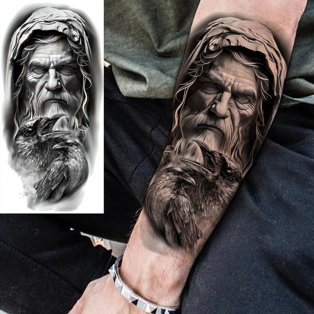 1 Sheet Realistic Jesus Holy Mother Pray Temporary Tattoos For Men Women Adults Long Lasting Waterproof Temp Fake Tattoo Sticker