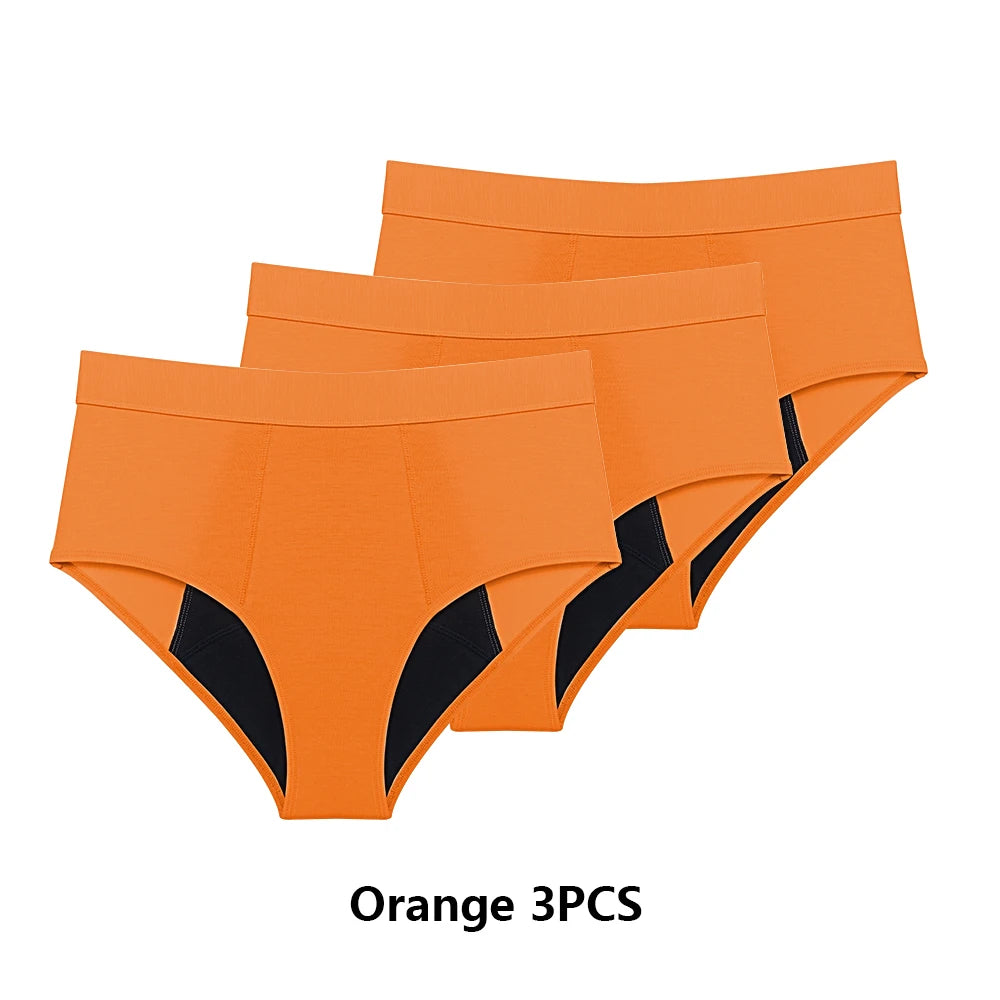 3PCS/Lot Menstrual Panties Woman Very Abundant Flow Menstruation Underwear High Waist Leak Proof Period Panties for Girls Set