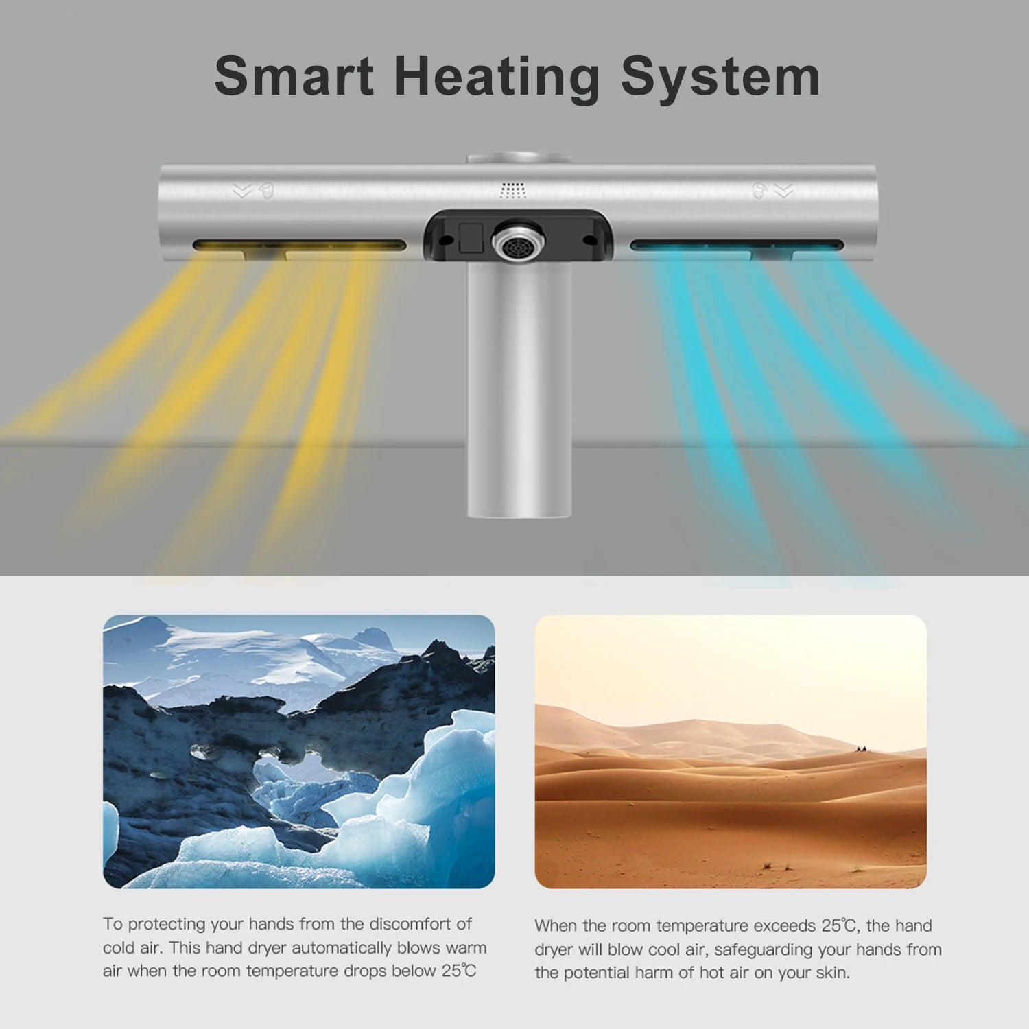 AIKE 2-in-1 Automatic Sensor Tap Hand Dryer Stainless Steel Integrated Basin Faucet High Speed Air Hand Drying Device AK7120 Secondary image