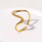 LATS Stainless Steel Gold Color Rings for Women Men 2024 Colorfast Popular Party Personalized Exaggerated Charms Jewelry Gifts