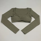 Quick Drying Breathable Short Yoga Sexy Clothes For Women Nude Feeling Fitness Tops Slim Fit Exercise Running Clothes