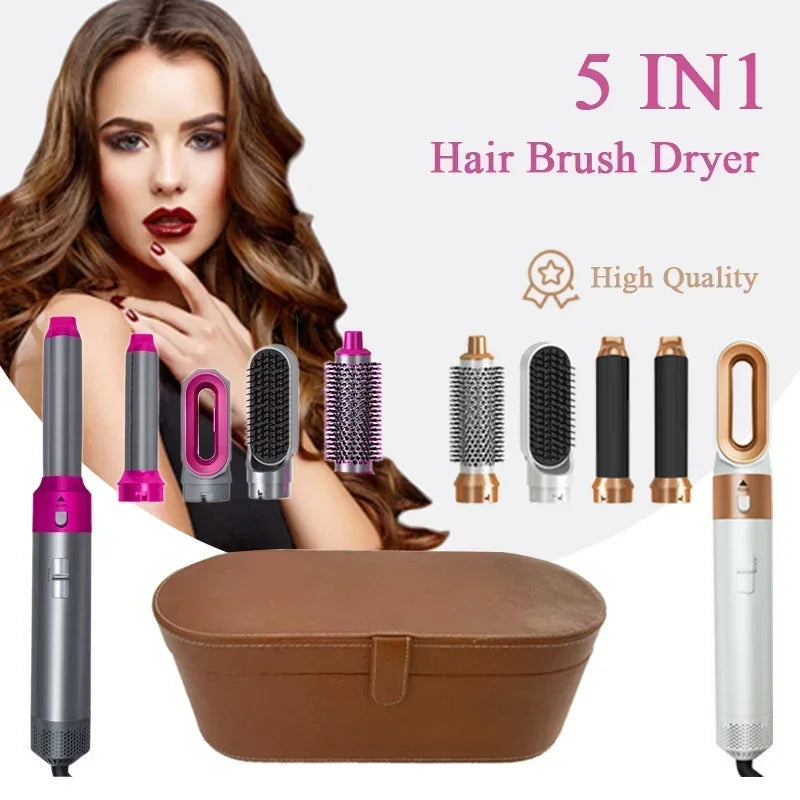 5 in 1 Hair Dryer Hot Comb Set Professional Curling Iron Hair Straightener Styling Tool For Professional Hair Dryer Household Main image