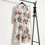 Spring Summer Women Maxi Dresses Casual Full Sleeve Floral Printed O-neck Woman Bohe Beach Party Long Dress Mujer Vestidos