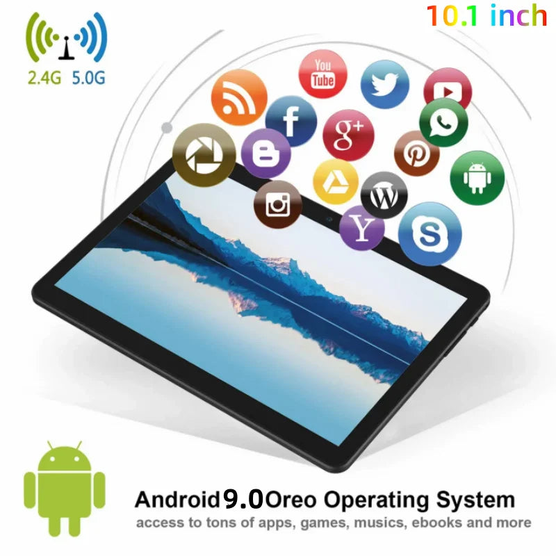 10.1 INCH 2GB RAM 32GB ROM V9 Tablet PC MT8167 CPU Android 9.0 Quad-core Supports WIFI 1280 x 800 IPS Screen Dual Camera