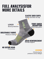 WRELS 1/2/3Pairs Merino Wool Socks Hiking Running Socks Breathable Cushion Sweat Wicking Warm Thermal Compression Wool Socks