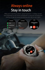 GPS Sports Smartwatch Men Women Swim Waterproof Fitness Tracker 2GB Memory Offline Maps  SpO2 Rugged Outdoor Smartwatch for Men