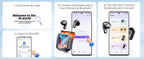 Auriculares Traductor DeIdioma 2026 HTC NE20 Translator Earbuds 6in1 iOs Android 60H Playtime Business Travel Meeting LCD Touch