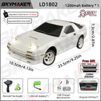 Skymaker AE86 Model LD1801 RX-7 FC LD1802 1:18 RC Drift Car 1/18 2.4G Remote Control ESP Gyroscope LED Mini RC Racing Car Toys