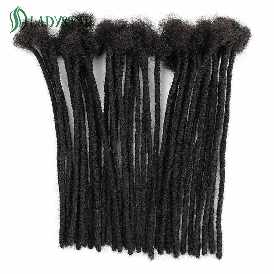 Human Hair Dreadlocks Extensions Brazilian Real Human Hair locks Extensions Handmade Dreadlocks for Women/Men 8-24 Inch