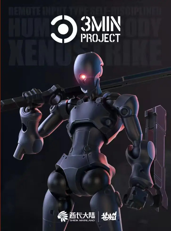 SHEIK MAINLAND 3MIN PROJECT A 3.75inch Super Movable Humanoid Body Strong Attack Alien Figure Assembly Model Toy Collection Gift
