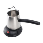 500ml Stainless Steel Electric Turkish Coffee Maker Pot with Long Removable Handle for Tea And Milk