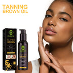 Tanning Oil Build Bronze Face Body Tone Enhance Post Sun Bronzing Solarium Lock Moisturizing Softness Darker Solar Tanning Oil