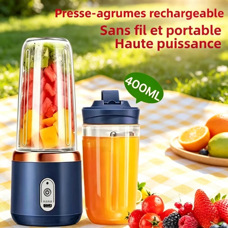 High-Speed Portable Juicer Cup, USB Rechargeable Blender with 6-Blade Head for Fresh Juice, Shakes & Travel Main image