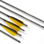 Toparchery 6/12/24pcs 33" Archery Pure Carbon Arrow ID6.2mm Spine 400 with 4'' Natural Feather for Outdoor Shooting Hunting