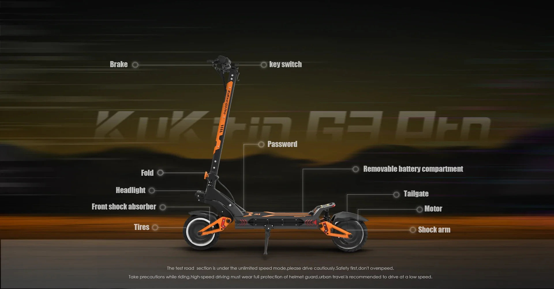 KuKirin G3 Pro Adult Electric Scooter 1200W*2 Motor All-Terrain Escooter 10 Inch Tire 52V23.4Ah Battery E-Mountain E-Scooter