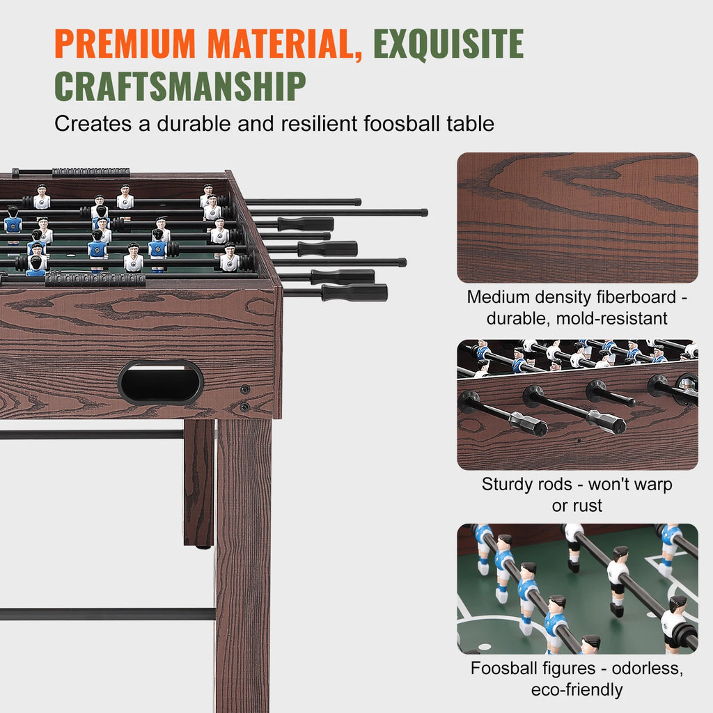 SucceBuy 55inch Foosball Table  Standard Size Foosball Table Indoor Full Size Foosball Table for Home, Family, and Game Room