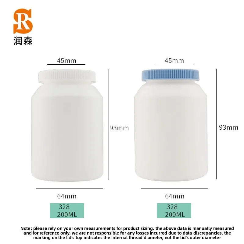 New HDPE 200ml 90 Capsules DHA Vitamin Tablets Deep Sea Fish Oil Capsules Food Grade Health Supplement Bottle