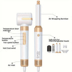 Tinsol 7 In 1 Hair Dryer Brush Brushless High Speed Hair Dryer with Diffuser Ionic Blow Dryer Hot Air Styling Comb Hair Curler