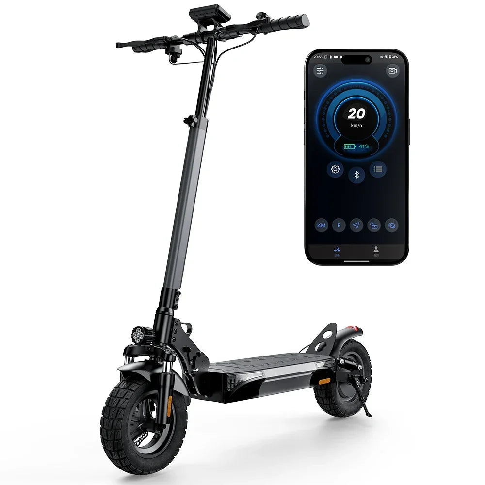 iScooter W9 Electric Scooter for Adults 1000W Motor 48V14AH Battery Foldable E-scooter 10 Inch Tire All-Terrain EScooter