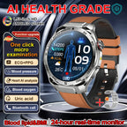 ECG High-end Health Smart Watch Men Blood pressure lipids bloodoxygen Body analysis Uric acid Health Tracker Smartwatch Men lady