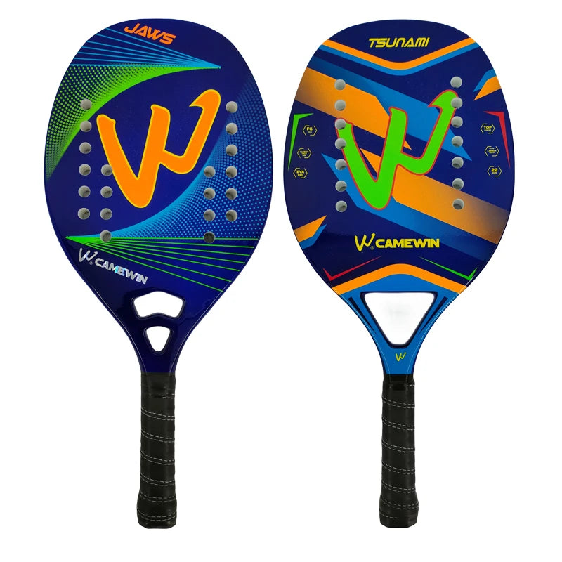 Camewin Beach Tennis Racket 50% Carbon Inner Core EVA Foam Fibe Send Protective Bag High Quality Tennis Racket 2024 the New Main image