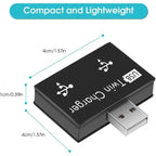 1pc 2.0 USB Splitter 1 Male to 2 Port Female USB Hub Adapter Converter for Phone  Laptop PC Computer Charging Accessories