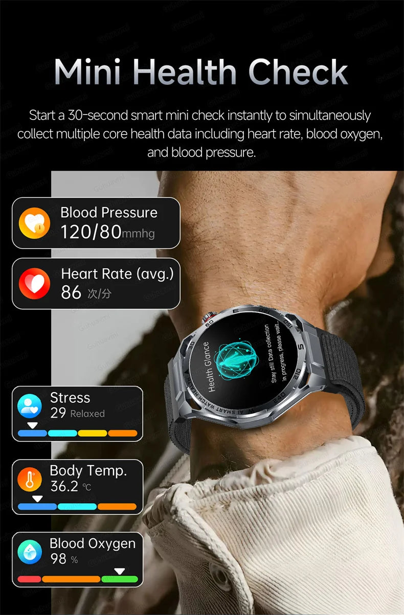 ECG High-end Health Smart Watch Men Blood pressure lipids bloodoxygen Body analysis Uric acid Health Tracker Smartwatch Men lady