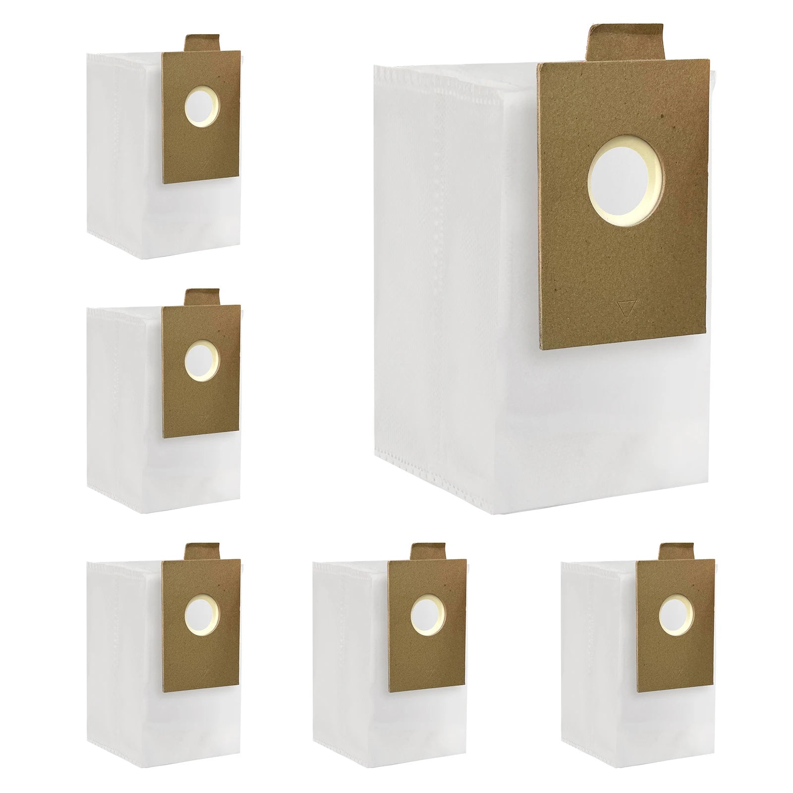 6 Pack White Replacement Dust Bags for X1000 Cordless Vacuum, Disposable Dust Collection Bag, Vacuum Cleaner Parts & Accessories