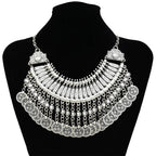 Multi-style Vintage Coin Choker Necklace for Women Boho Afghan Ethnic Gypsy Native Tribal Dress Turkish Pakistan Indian Jewelry