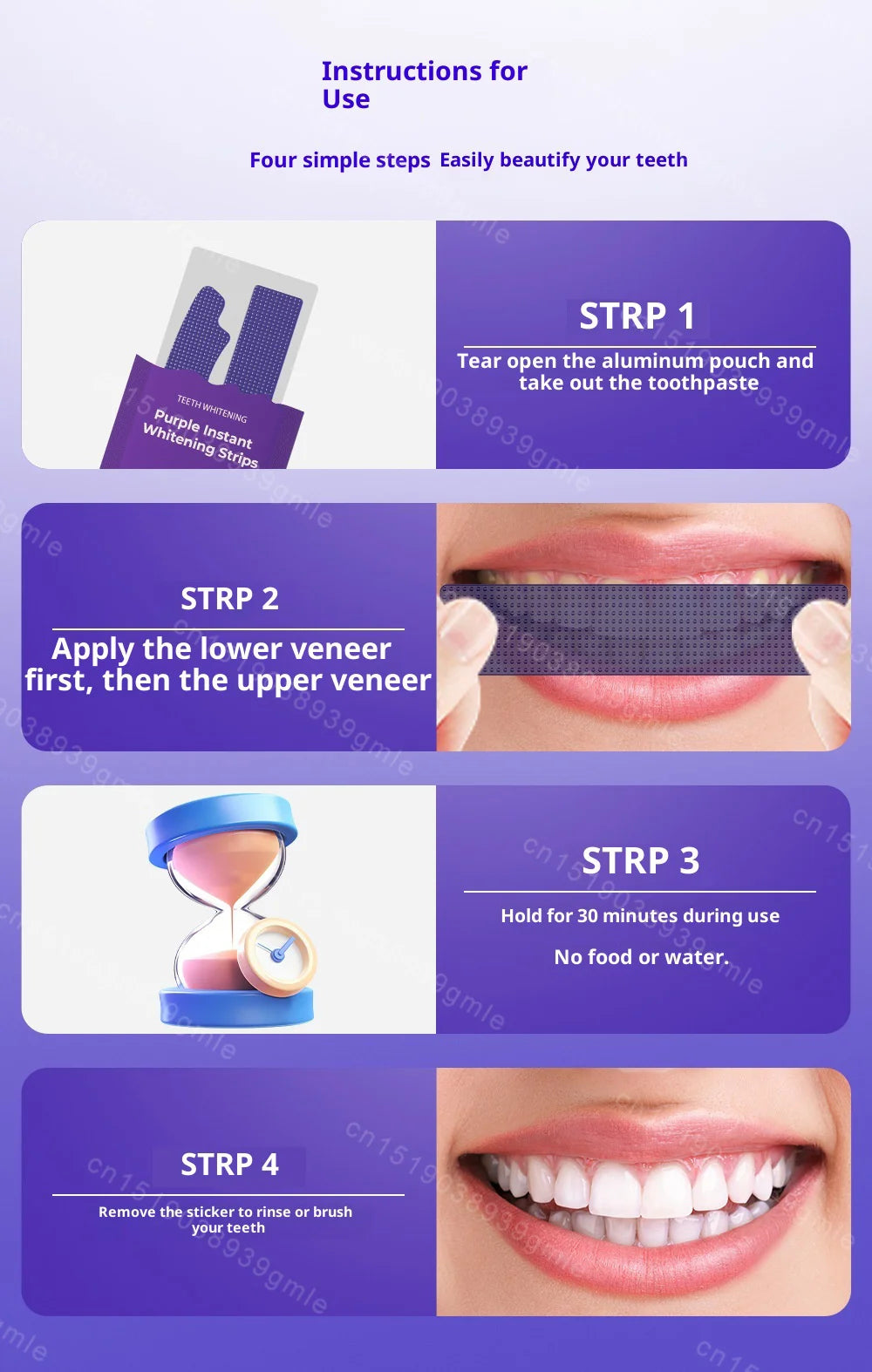 Teeth Whitening Strips Cleaning Dental Yellow Plaque Stains Removal Bleacher Restore Bright Tooth Oral Hygiene Care Stickers Gel