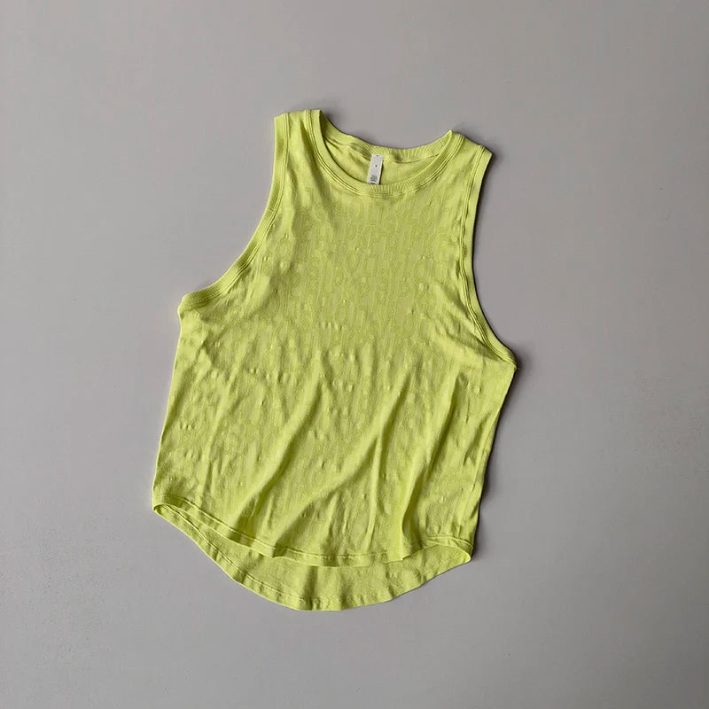 New Sleeveless Pilates Sports Blouse for Women's Summer Thin Vest Fitness Quick-drying Sleeveless Yoga Shirts Top Loose Suit