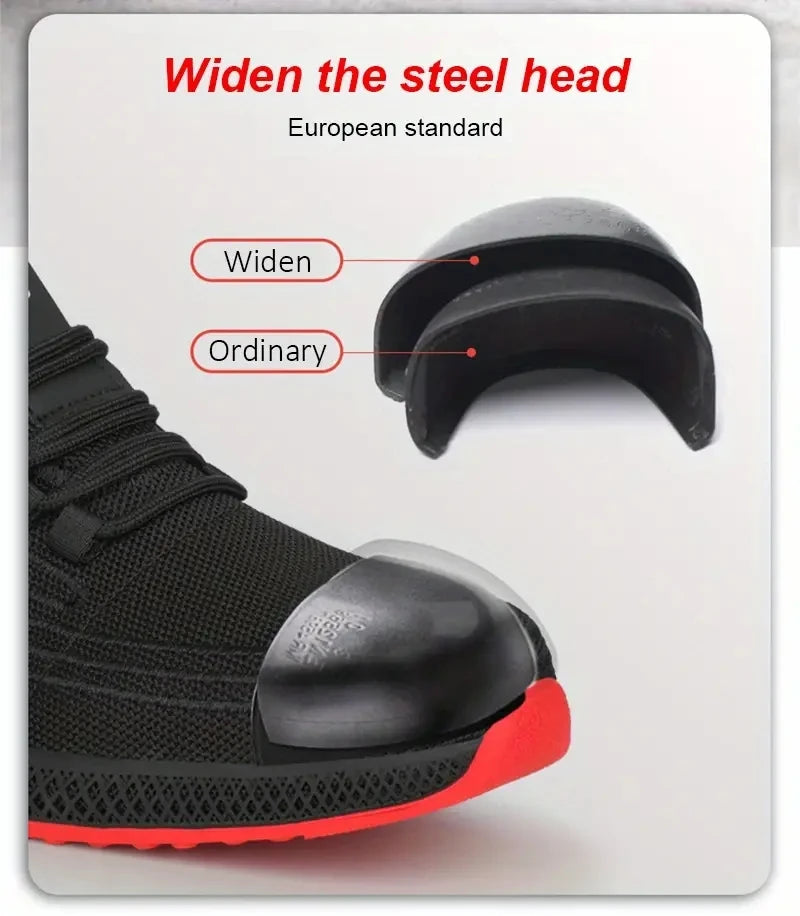 Puncture Proof Breathable Work Safety Boots Anti-stab Safety Shoes Men Steel Toe Shoes Man Construction Work Shoes Protective Sh