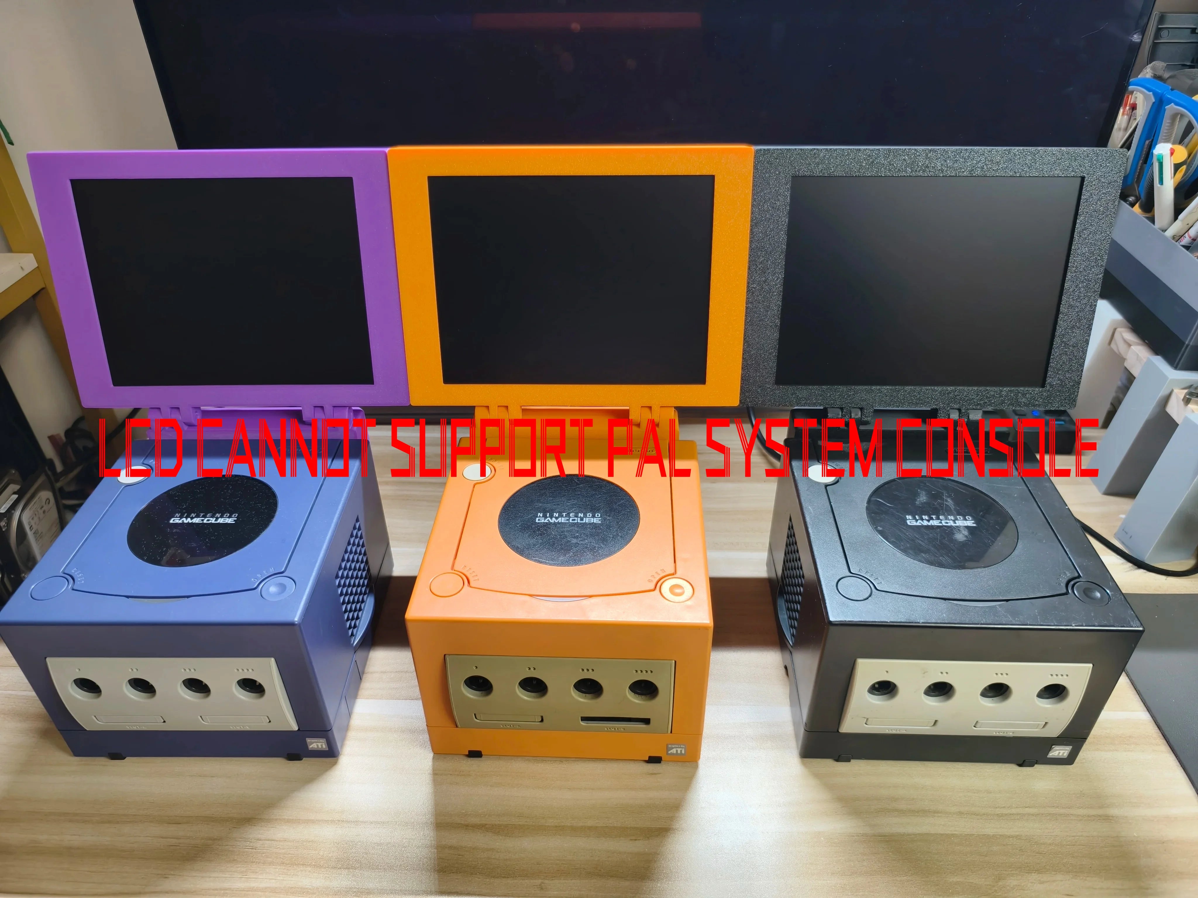 8Inch Gamecube 3D Print Retro Arcade Game Console Portable Display Mini Monitor With Stereo For Gamecube NGC NTSC Main image
