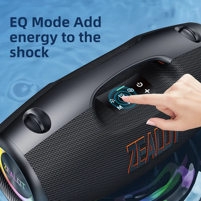 ZEALOT-S89 250W Waterproof Portable Loud Bluetooth Speaker, Wireless Outdoor Boombox SubwooferTriple Passive Radiators-Deep Bass