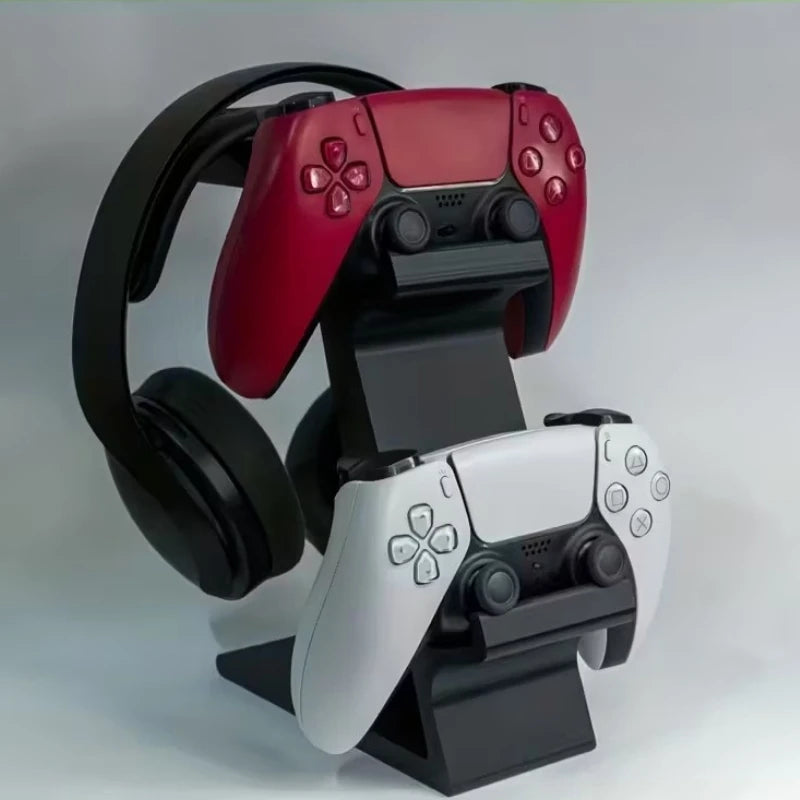 3D Printed Game Controller Headphone Integrated Stand Universal Standing Stand for PS4/PS5/XBOX Controller Headphone