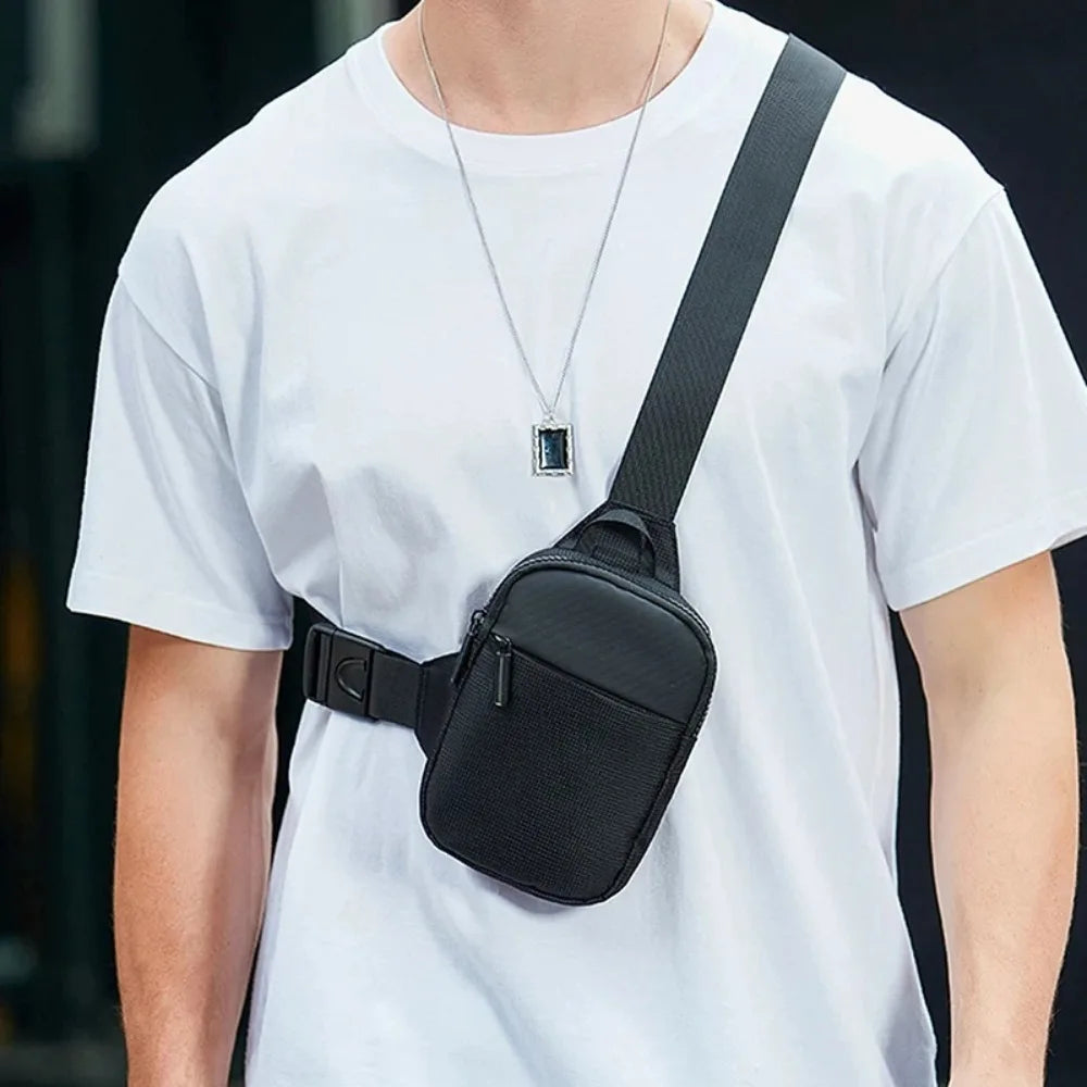 Mini Chest Bag for Men Women Casual Sling Shoulder Crossbody Pack Nylon Waterproof for Outdoor Running Cycling Travel Phone 2026 Main image