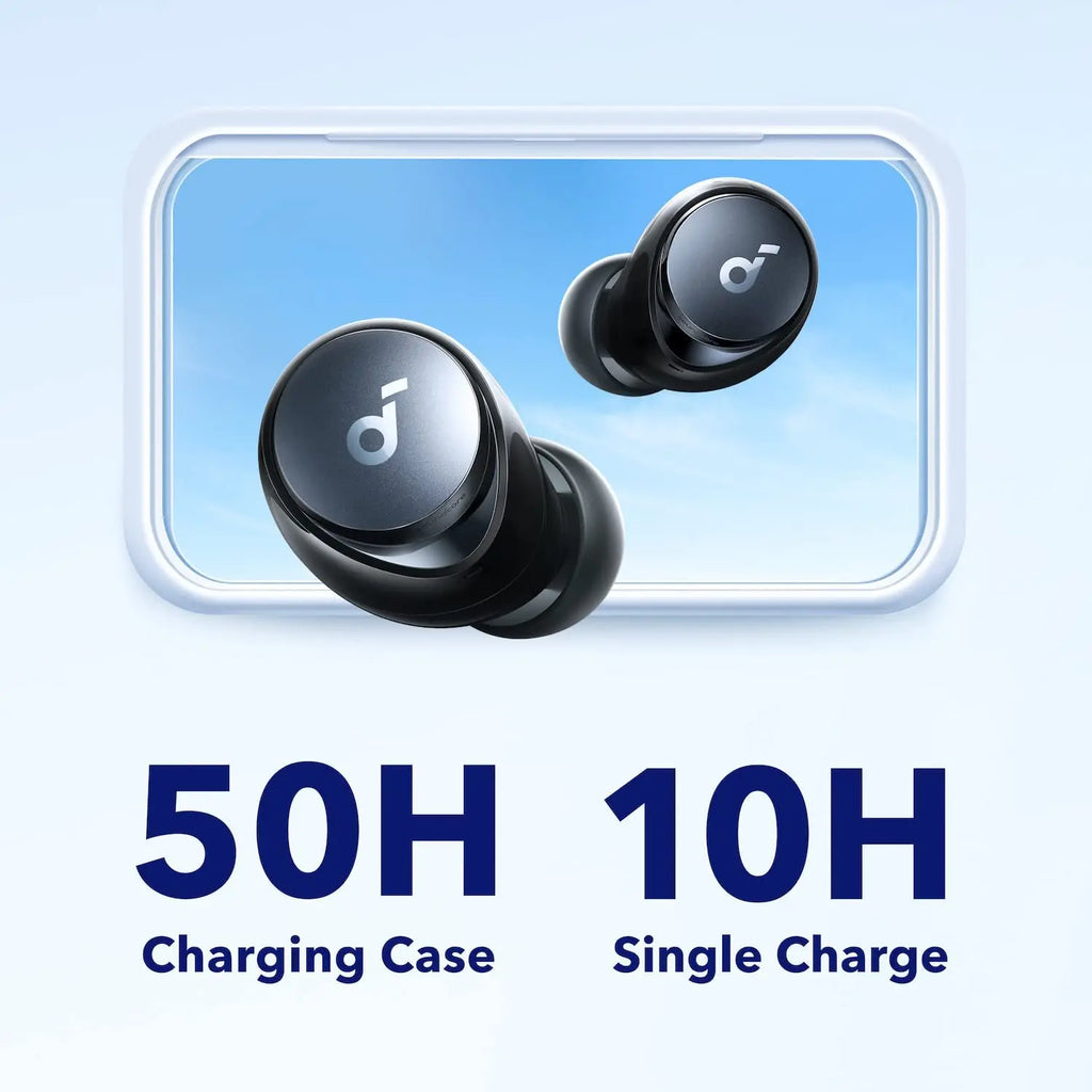 (EU stock) Soundcore by Anker Space A40 Bluetooth headphones, 98% automatic noise cancellation, wireless earbuds