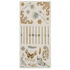 Gold Lace Tattoo Sticker Hanna Tattoo Tattoo Waterproof Temporary Tattoo Stickers Cool English Alphabet Fake Tattoos