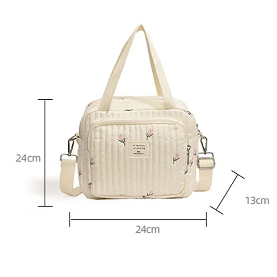 Cute Bear Mommy Bag Cotton Zipper Diaper Bag Women Handbag Nappy Caddy Organizer Baby Maternity Luggage Bag