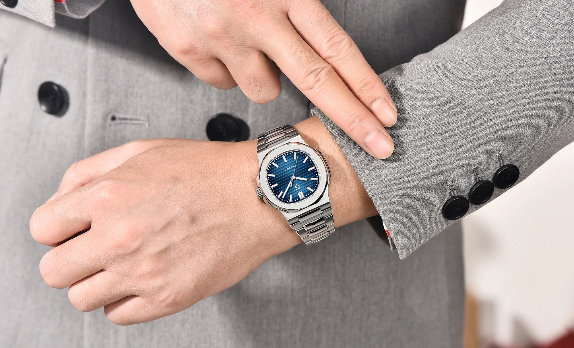 PAGANI DESIGN New Sporty Elegance Mechanical Watch Sapphire Seagull ST16 Movt Man watch Stainless Steel Luminous Men's Watches