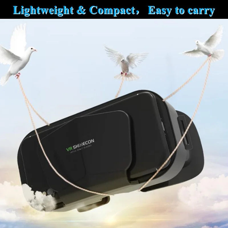 Shinecon VR Glasses 3D Headset Virtual Reality Device Helmet Goggles Lenses Mobile Smartphone Smart Phone Cell Realidade Viar VR