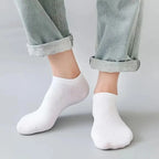 10/20/30Pairs Men's Socks Ankle Socks White Black Breathable Comfy Sweat-absorbing Boat Socks Unisex Casual Solid Short Socks