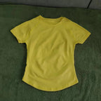 DF LOGO Short-Sleeve Sports T-Shirt  for Women,Impact Cropped Gym Top, Lightweight Yoga Top, Stretchy Athletic Tee