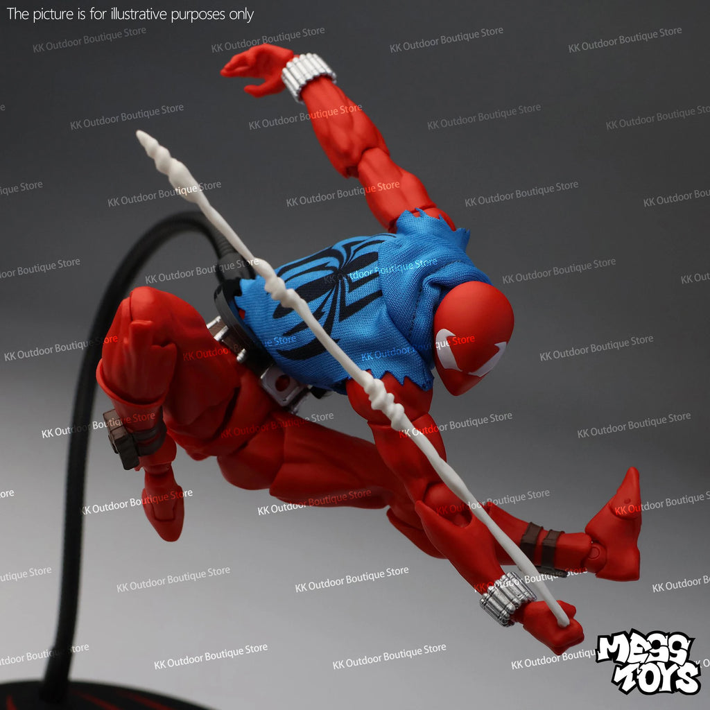 In Stock Mess Toys Scarlet Hero Scarlet Spider Man Messtoys Spiderman Anime Action Figure Figurine Statue Model Gifts Kids Toys